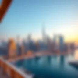 A panoramic view of Dubai Marina showcasing its stunning skyline.