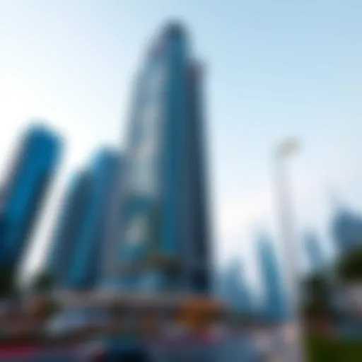 The striking facade of Mas Tower showcasing its modern architectural design