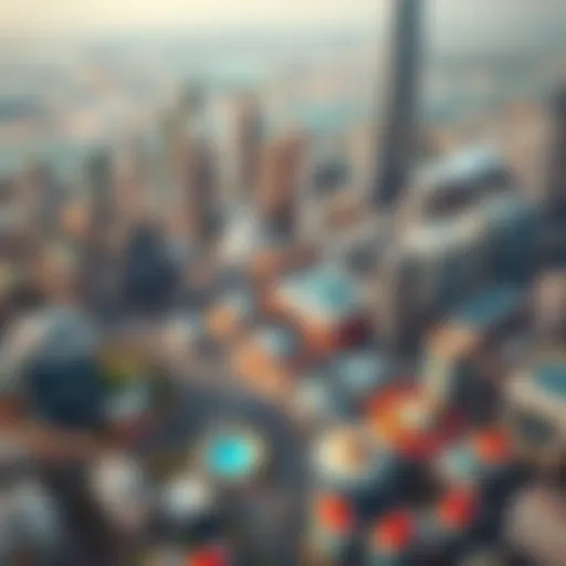 Aerial View of Media City Aerial view of Media City Dubai showcasing its modern architecture