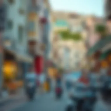 Charming street in Melenzane showcasing local life