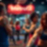 A vibrant fitness class in session at Metrofitt Sheikh Zayed Road