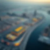 Aerial view of Meydan Dubai showcasing its urban layout