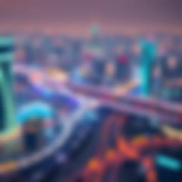 Transport network diagram showing connectivity to Meydan