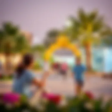 Leisure and Family Activities at Mudon Al Salam Family enjoying leisure activities at the parks of Mudon Al Salam Town Centre