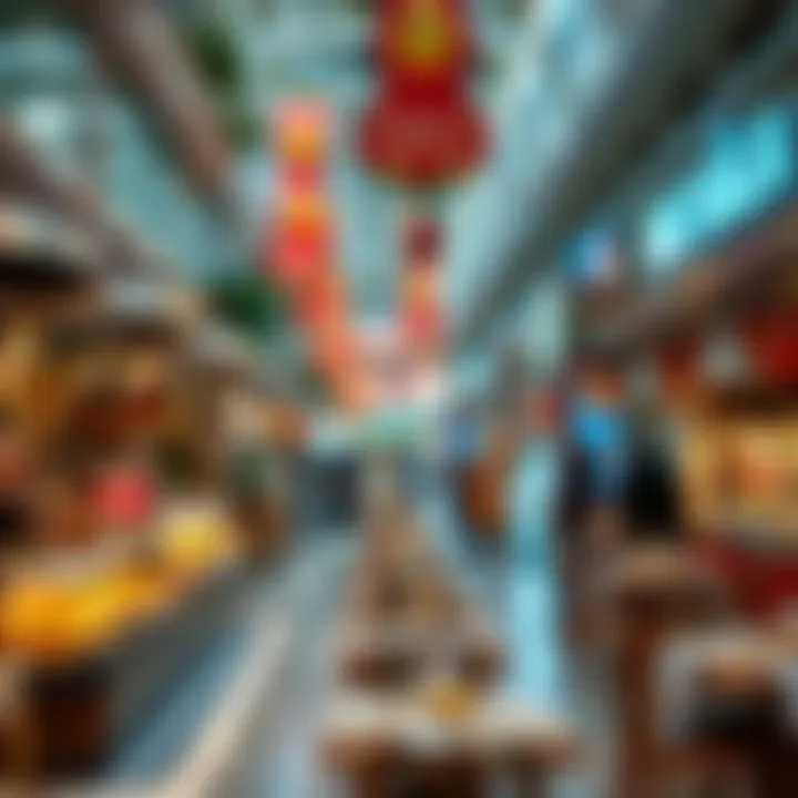 Diverse dining options at Mudon Al Salam Town Centre capturing the culinary scene