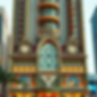 Architectural details of the Narcissus Building