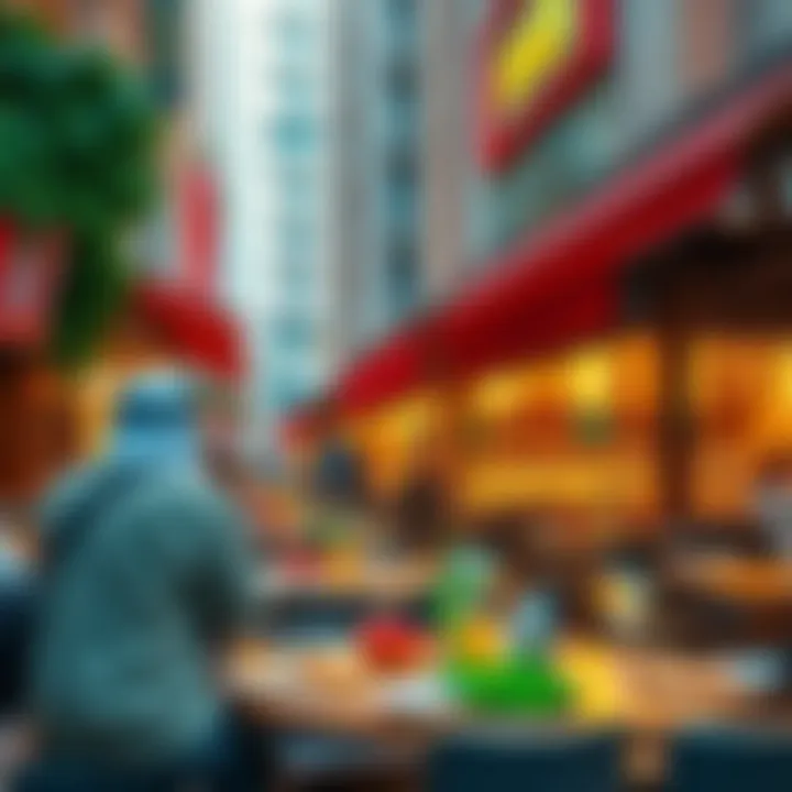 Culinary Delights: Exploring Dubai's Gastronomic Scene Diverse dining options in a bustling Dubai district with various cuisines