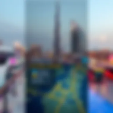 Map illustrating bus routes from Silicon Oasis to International City