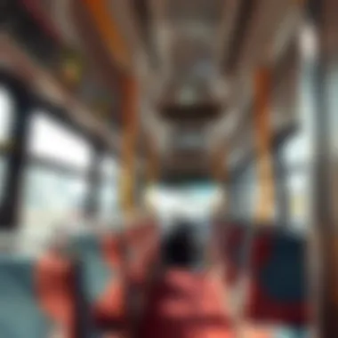 Interior of a Dubai bus showcasing comfortable seating