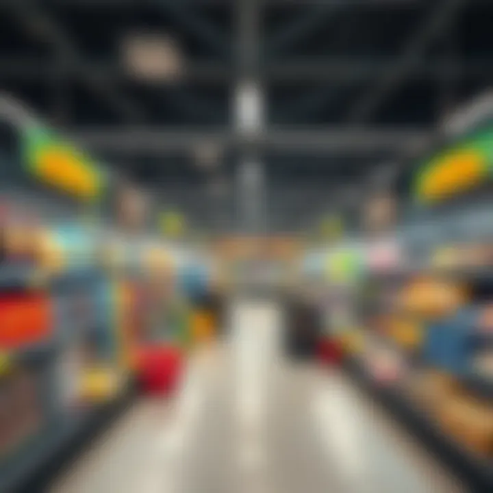 Interior layout highlighting the spacious aisles and product displays