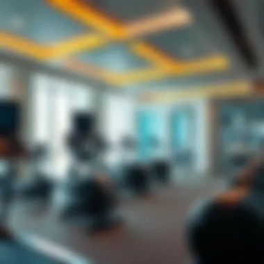 Well-equipped gym for residents