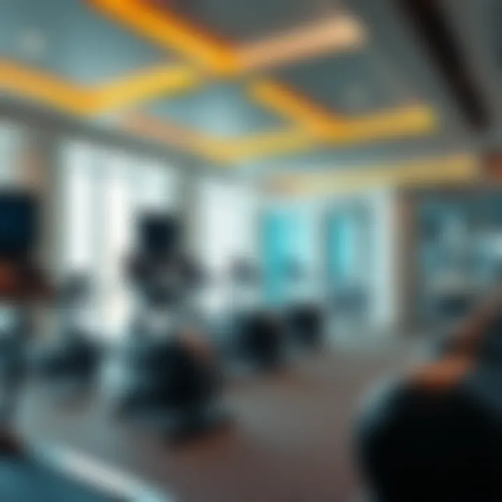 Well-equipped gym for residents