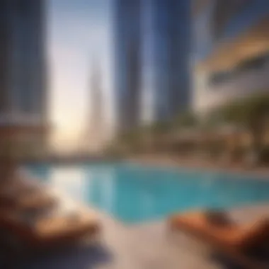Amenities at Ontario Tower Amenities area featuring a pool and lounge in Ontario Tower