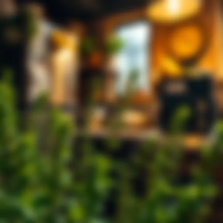 Oregano in an Urban Detroit Culinary Space An urban Detroit kitchen adorned with oregano plants