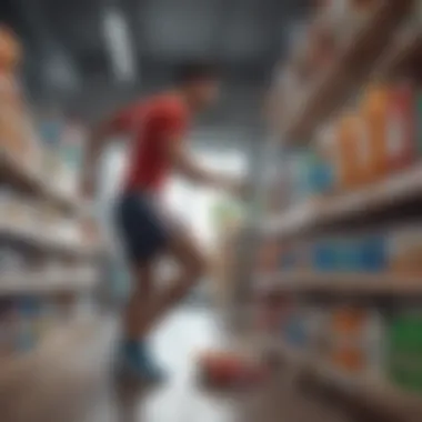 Pharmacy counter with sports nutritional products