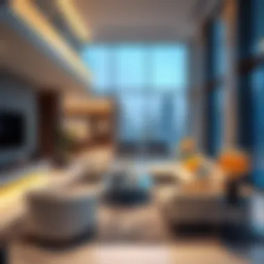 Contemporary Interior at Privà Living Stylish living space showcasing modern interior design