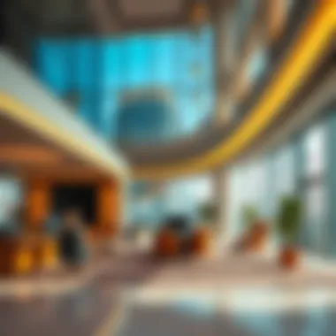 Modern Workplace Aesthetics Inside Rafco Building Interior design highlighting the modern workspace within the Rafco Building