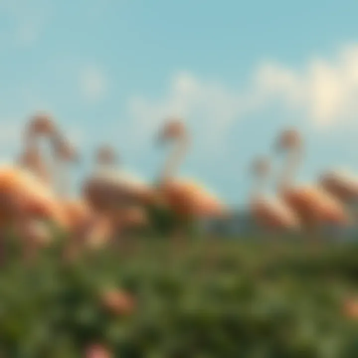 Flamingos Amongst Nature Flamingos in their natural habitat at Ras Al Khor