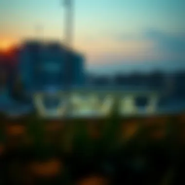 Evening Illumination of Rashidiya Metro Station Evening shot of Rashidiya Metro Station illuminated with ambient lighting