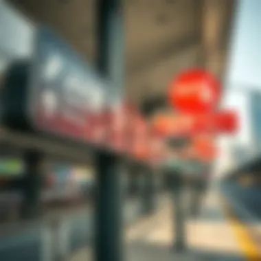 Signage and Wayfinding at Rashidiya Metro Station Close-up of the station's signage and wayfinding elements