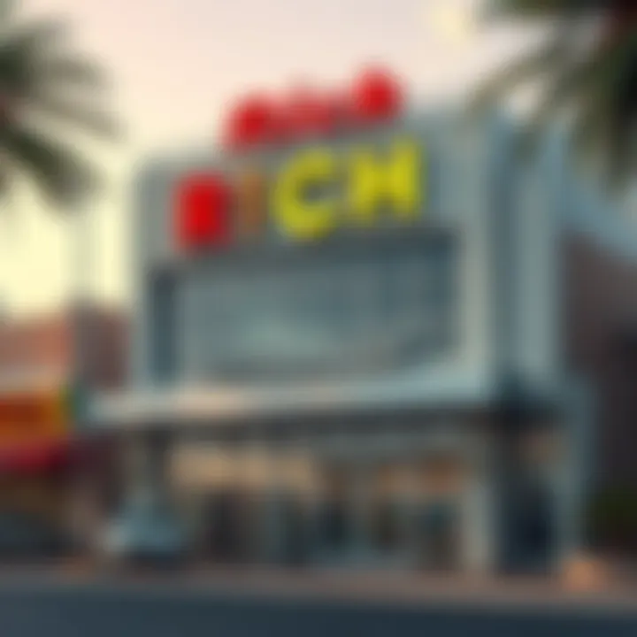 Exterior of Rich Supermarket Amid Al Furjan Community Exterior shot of Rich Supermarket Al Furjan in the vibrant community