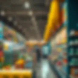 Interior view showcasing the vibrant and organized layout of Rich Supermarket