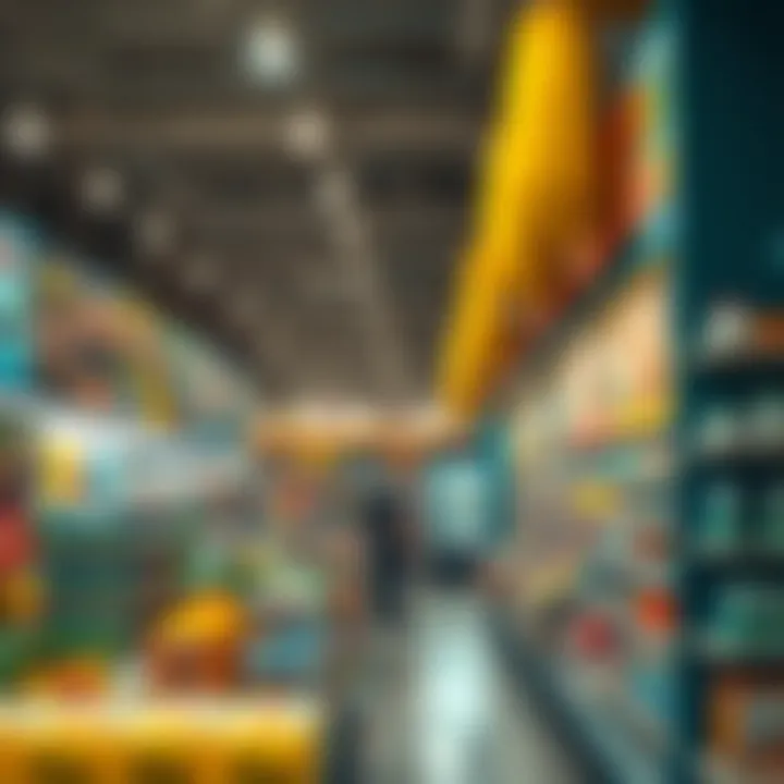 Interior view showcasing the vibrant and organized layout of Rich Supermarket