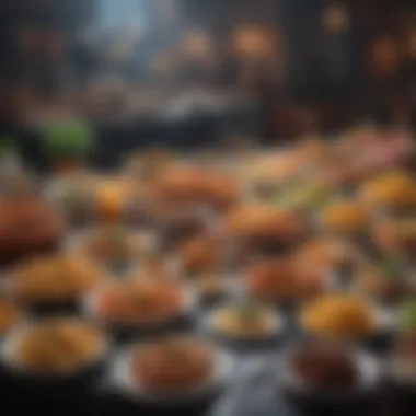 Diverse Culinary Offerings at Rigel Dubai A diverse array of dishes beautifully presented at Rigel Dubai.