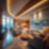 Luxurious living area in Roda Amwaj Suites