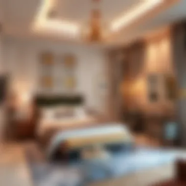 Elegant Bedroom in Samari Residence Luxurious bedroom in a 2 BHK at Samari Residence emphasizing comfort and elegance.