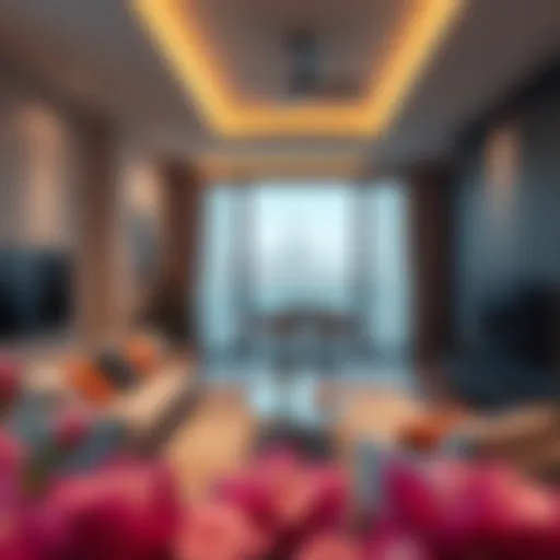 Contemporary Living Space at Samari Residence Stylish living room in a 2 BHK apartment at Samari Residence showcasing modern decor and spacious layout.