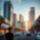 A vibrant view of Silicon Avenue showcasing modern architecture and technology