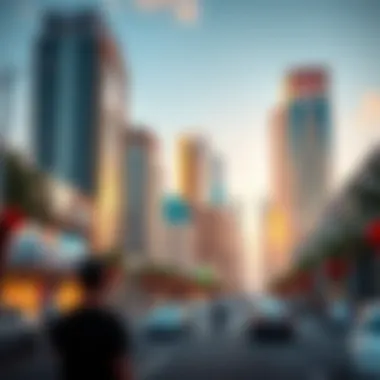 A vibrant view of Silicon Avenue showcasing modern architecture and technology