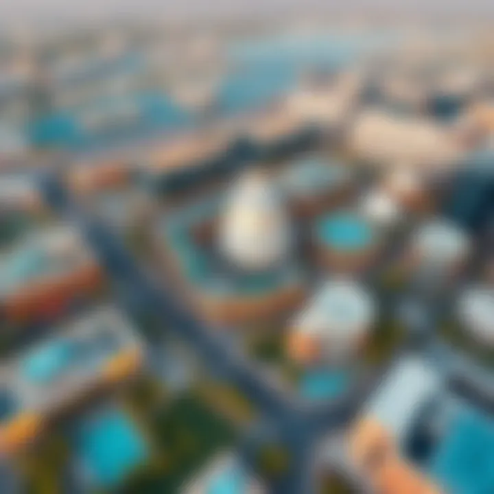 Aerial view of Silicon Oasis showcasing modern architecture