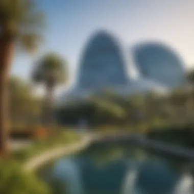 Modern Architecture and Greenery in Silicon Oasis Panoramic view of Silicon Oasis showcasing modern architecture and greenery