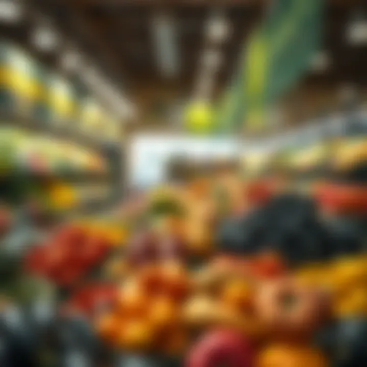 Interior of Spinneys store filled with fresh produce