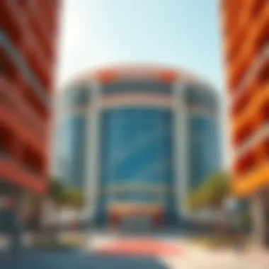 Architectural Details of SportCity Dubai Architectural details of a prominent building in SportCity Dubai