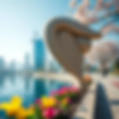 Serene lakeside view with spring reflections