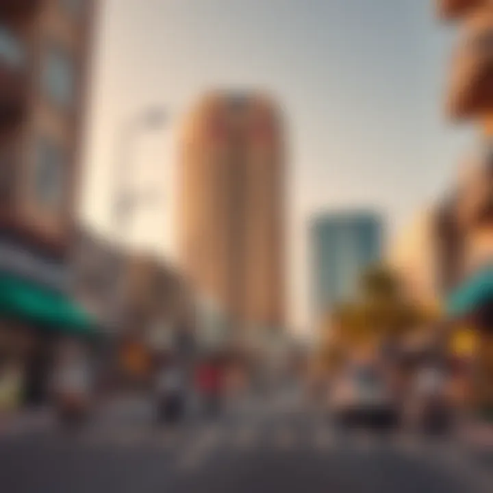 Vibrant Neighborhood Around Sulafa Tower The vibrant neighborhood surrounding Sulafa Tower in Dubai