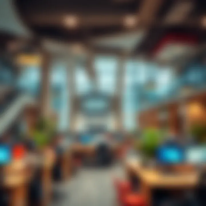 Dynamic Workspace within Sultan Business Center Interior shot of a bustling office space within the center