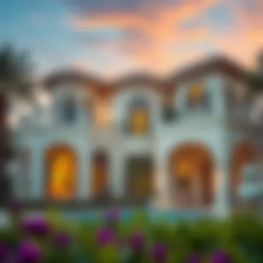 Elegant Architectural Design in Arabian Ranches Elegant architectural design of a villa in Arabian Ranches, emphasizing luxury living