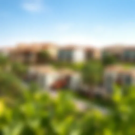 Serene landscape of Arabian Ranches showcasing lush greenery and elegant villas