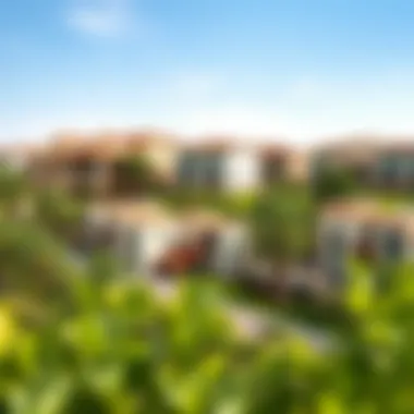 Serene Landscape of Arabian Ranches Serene landscape of Arabian Ranches showcasing lush greenery and elegant villas