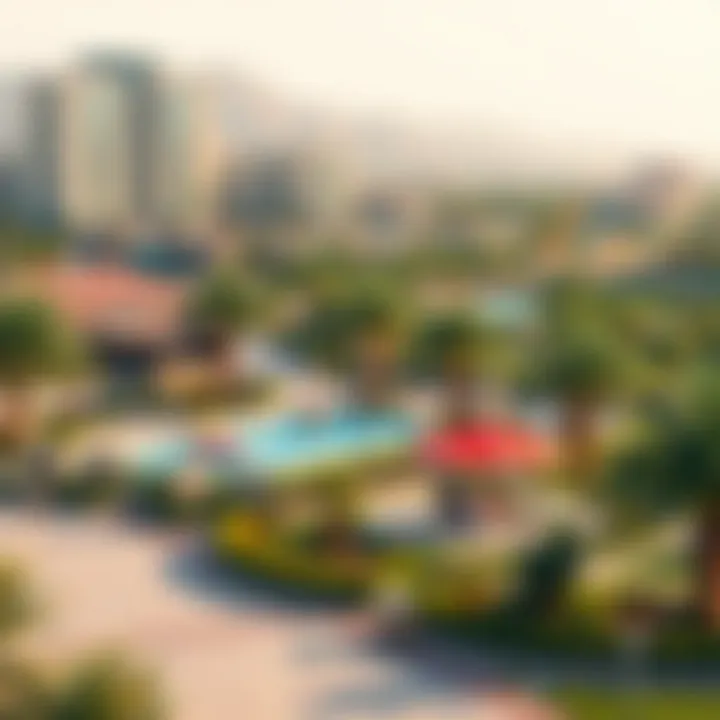 Vibrant community park in Arabian Ranches, featuring recreational facilities for families