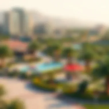 Vibrant Community Park in Arabian Ranches Vibrant community park in Arabian Ranches, featuring recreational facilities for families