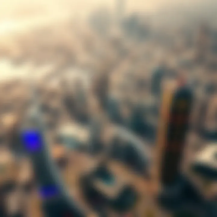 An aerial view of a city known for its technological advancements