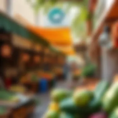 Local Market in The Greens Vibrant local market displaying fresh produce and artisanal goods