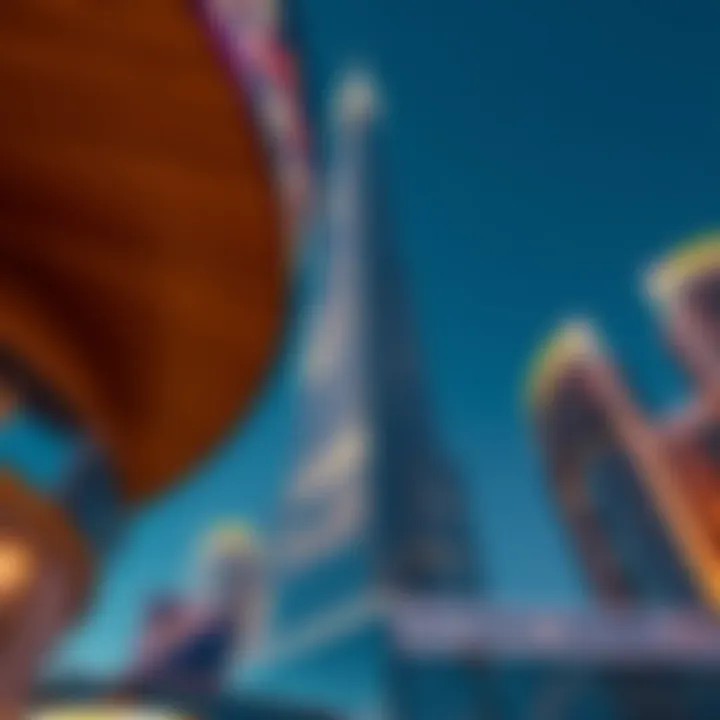 The architectural details of the Sky Tower showcasing its unique design