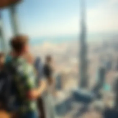 Visitors enjoying the panoramic view from the observation deck