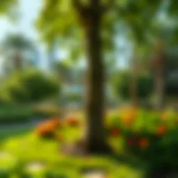 Lush green park in The Springs